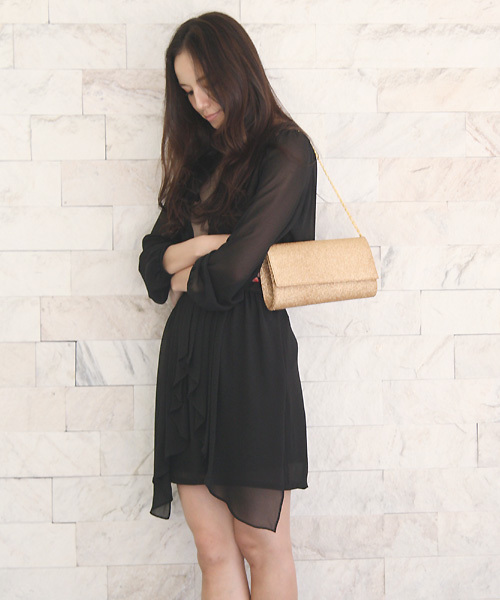 ROSE BUD（ローズバッド）の「(LL ACCESSORIES)RAME CLUTCH BAG[結婚式＆パーティー]（クラッチバッグ・レディース・ブラック/ゴールド/ダークブラウン/ホワイト/シルバー/ゴールド系その他・ONE SIZE）」の17枚目の写真