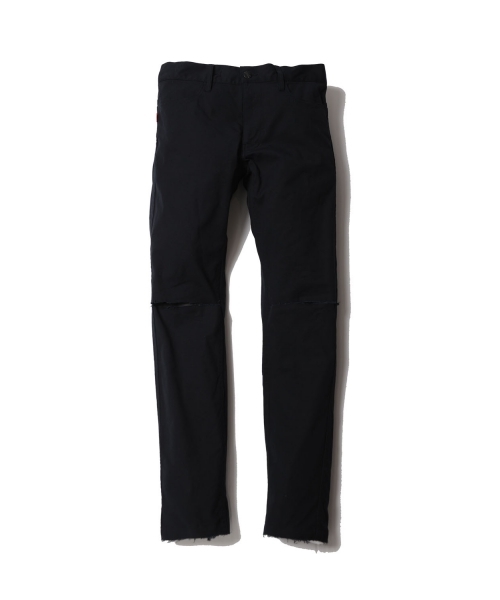 VIRGOwearworks(ヴァルゴウェアワークス)の「DAMAGE EVERY 9(チノパンツ・メンズ・ブラック/グレー・3/2/4)」の4枚目の写真