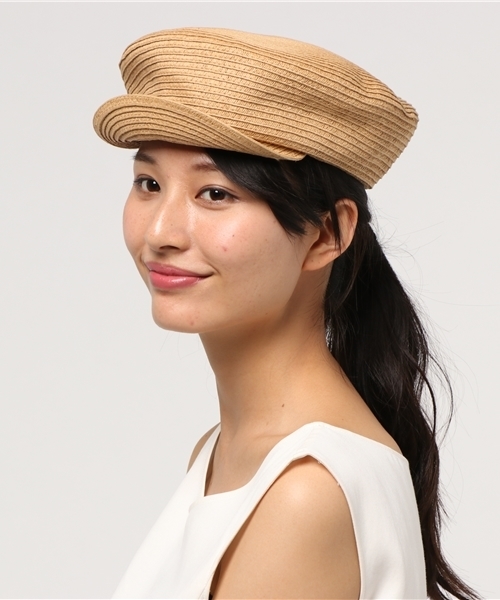 WEGO（ウィゴー）の「WEGO/ペーパーマリンキャップ（キャスケット・レディース・ナチュラル/ブラック・FREE）」の4枚目の写真