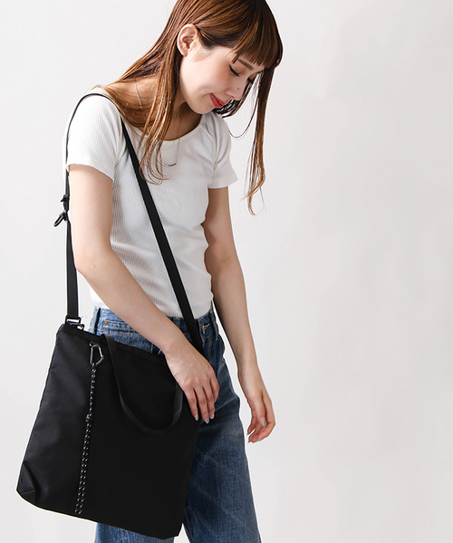 WEGO(ウィゴー)の「WEGO/イージーサコッシュ(ショルダーバッグ・メンズ・ブラック系その他/ブラック/ライトグレー・FREE)」の10枚目の写真