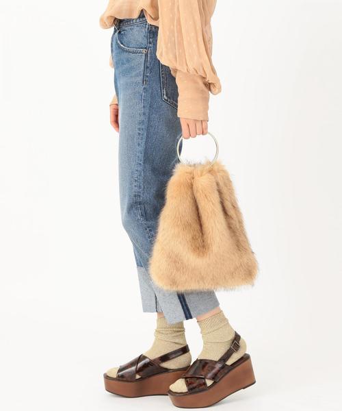 Another Edition（アナザーエディション）の「リングフェイクファーバッグ（ハンドバッグ・レディース・グレー/ブラウン/ベージュ・フリー）」の9枚目の写真