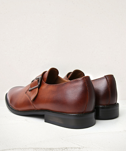 GUIONNET（ギオネ）の「GUIONNET SINGLE MONK STRAP ギオネ シングル モンクストラップ ビジネス 革靴（ドレスシューズ・メンズ・ブラック/モカ・26.5cm/26.0cm/25.5cm/27.5cm/27.0cm/28.0cm/24.5cm/29.0cm/24.0cm/30.0cm/25.0cm）」の9枚目の写真