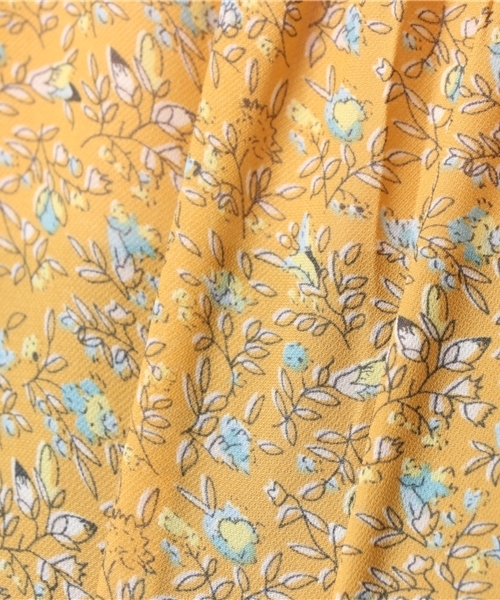 MERLOT(メルロー)の「フラワー柄ギャザーネックフレアスリーブブラウス1165(シャツ/ブラウス・レディース・ネイビー/イエロー/グリーン・FREE)」の14枚目の写真