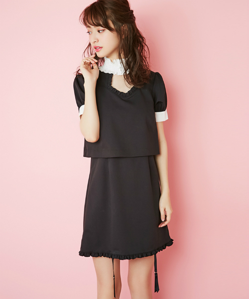 Eatme イートミー の デコルテシャーリングネックワンピース ワンピース Wear