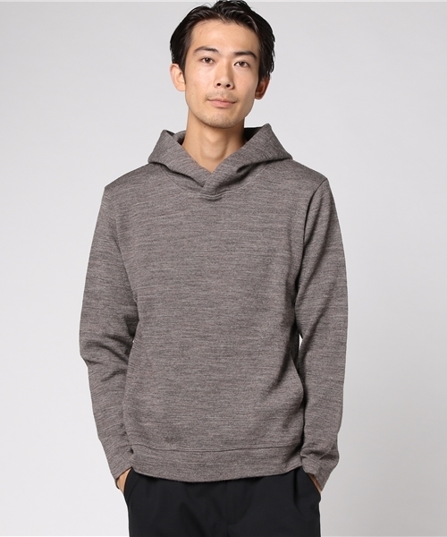 quadro(クオドロ)の「ランディミュールダブルニットプルパーカー(パーカー・メンズ・ブラウン/ネイビー/レッド・MEDIUM/LARGE)」の11枚目の写真