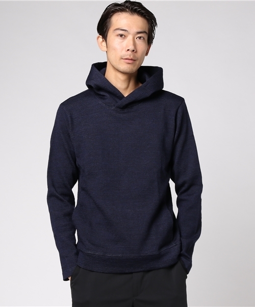 quadro(クオドロ)の「ランディミュールダブルニットプルパーカー(パーカー・メンズ・ブラウン/ネイビー/レッド・MEDIUM/LARGE)」の10枚目の写真