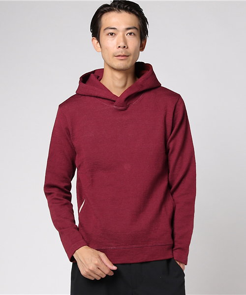quadro(クオドロ)の「ランディミュールダブルニットプルパーカー(パーカー・メンズ・ブラウン/ネイビー/レッド・MEDIUM/LARGE)」の9枚目の写真