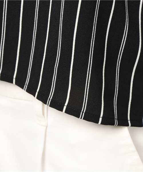 NATURAL BEAUTY BASIC（ナチュラルビューティーベーシック）の「＜ウォッシャブル＞オフショルダーボリュームスリーブブラウス（シャツ/ブラウス・レディース・オフホワイト/ブラック系その他/グリーン/ベージュ系その他・MEDIUM/SMALL）」の20枚目の写真