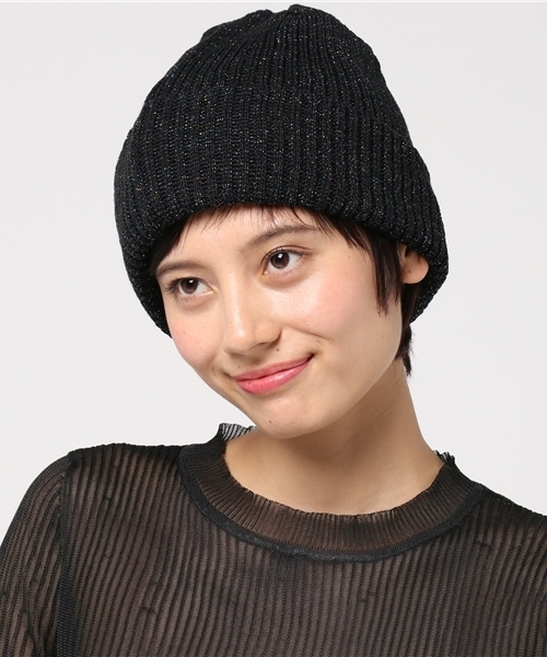 WEGO（ウィゴー）の「WEGO/ラメニットキャップ（ニットキャップ/ビーニー・レディース・グレー/グリーン/ピンク/オレンジ/その他1/シルバー・FREE）」の6枚目の写真