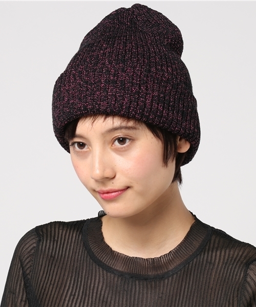 WEGO（ウィゴー）の「WEGO/ラメニットキャップ（ニットキャップ/ビーニー・レディース・グレー/グリーン/ピンク/オレンジ/その他1/シルバー・FREE）」の3枚目の写真