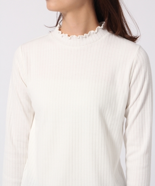 GLOBAL WORK（グローバルワーク）の「リブメロースタンドネック２/770611（Tシャツ/カットソー・レディース・ホワイト/ベージュ系その他/ブラック/グレー/オレンジ系その他/その他・MEDIUM/LARGE）」の8枚目の写真