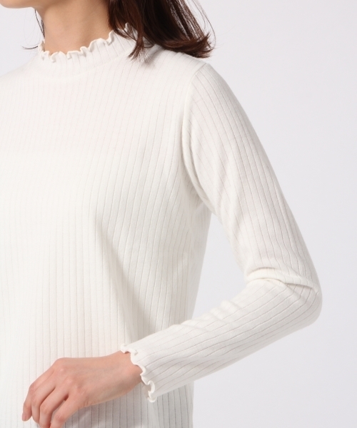GLOBAL WORK（グローバルワーク）の「リブメロースタンドネック２/770611（Tシャツ/カットソー・レディース・ホワイト/ベージュ系その他/ブラック/グレー/オレンジ系その他/その他・MEDIUM/LARGE）」の11枚目の写真