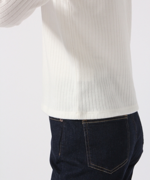 GLOBAL WORK（グローバルワーク）の「リブメロースタンドネック２/770611（Tシャツ/カットソー・レディース・ホワイト/ベージュ系その他/ブラック/グレー/オレンジ系その他/その他・MEDIUM/LARGE）」の12枚目の写真