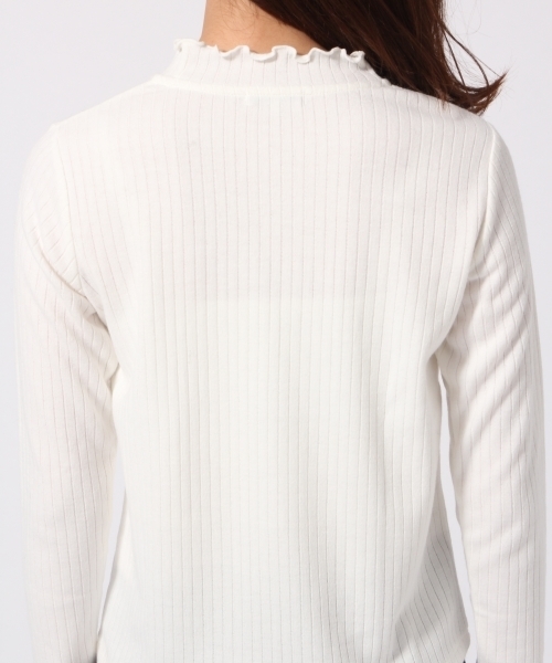 GLOBAL WORK（グローバルワーク）の「リブメロースタンドネック２/770611（Tシャツ/カットソー・レディース・ホワイト/ベージュ系その他/ブラック/グレー/オレンジ系その他/その他・MEDIUM/LARGE）」の10枚目の写真