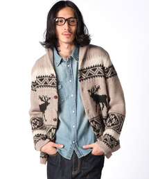 WEGO | 手編みショール衿カウチンニット(カーディガン/ボレロ)