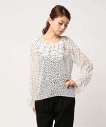 Cheek | ドットラッフルブラウス(シャツ/ブラウス)