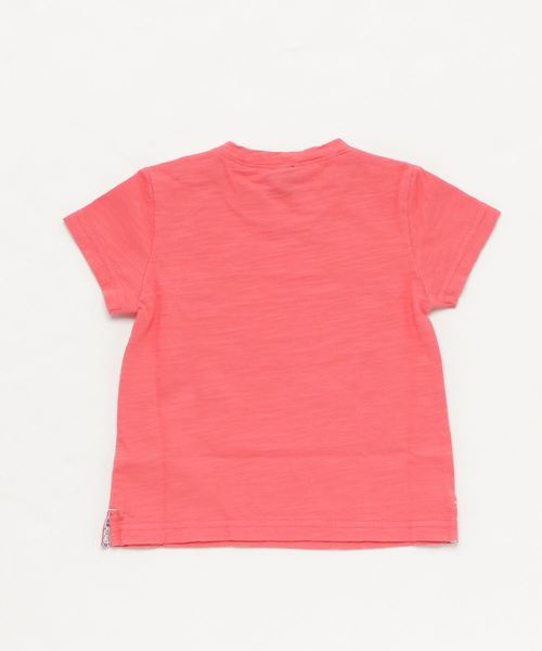 RAGMART(ラグマート)の「スラブ天竺レース付半袖Tシャツ(Tシャツ/カットソー・キッズ・ピンク/オフホワイト・80cm/90cm/95cm)」の3枚目の写真