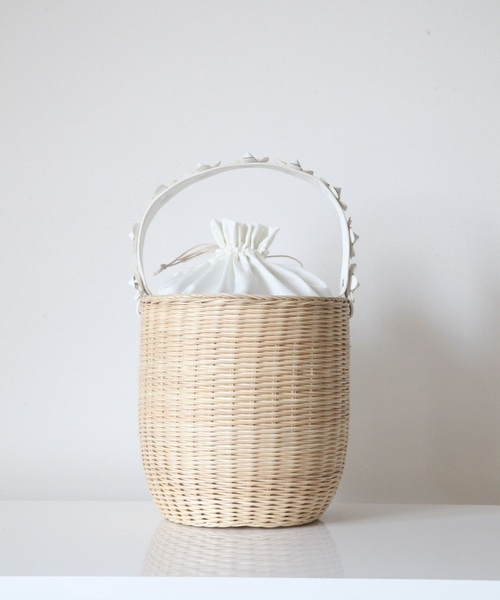 tocco closet（トッコ　クローゼット）の「 お花×スタッズかごバック（かごバッグ・レディース・ブラック/ホワイト・FREE）」の11枚目の写真