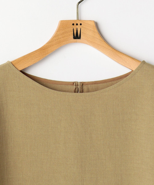 Tiara（ティアラ）の「麻調袖フリルブラウス（シャツ/ブラウス・レディース・ネイビー/ベージュ/グリーン/アイボリー/キャメル・FREE）」の7枚目の写真