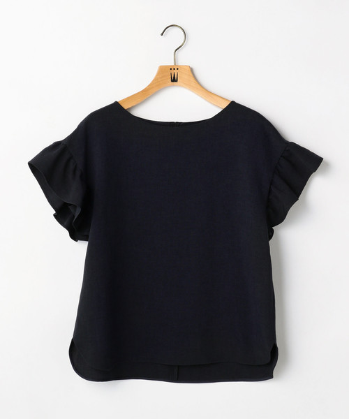 Tiara（ティアラ）の「麻調袖フリルブラウス（シャツ/ブラウス・レディース・ネイビー/ベージュ/グリーン/アイボリー/キャメル・FREE）」の22枚目の写真