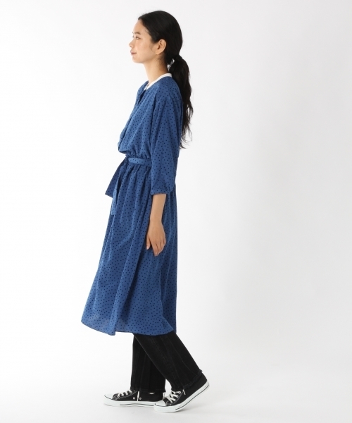 ⭐︎タイムセール⭐︎カレンソロジー　コットンリネンドルマンワンピース　ダークブルー Curensology（カレンソロジー）の「Curensology(カレンソロジー