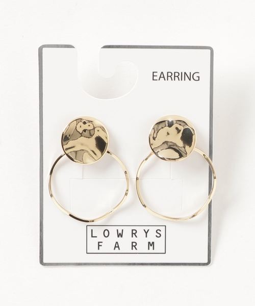 LOWRYS FARM（ローリーズファーム）の「メタルサークルイヤリング　809719（イヤリング・レディース・シルバー/ゴールド/シルバー系その他/ゴールド系その他/ベージュ/ライトグレー・FREE）」の10枚目の写真