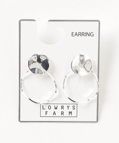 LOWRYS FARM（ローリーズファーム）の「メタルサークルイヤリング　809719（イヤリング・レディース・シルバー/ゴールド/シルバー系その他/ゴールド系その他/ベージュ/ライトグレー・FREE）」の8枚目の写真