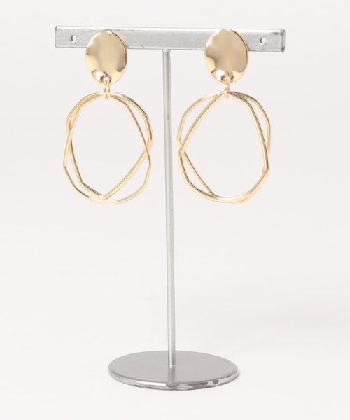 LOWRYS FARM（ローリーズファーム）の「メタルサークルイヤリング　809719（イヤリング・レディース・シルバー/ゴールド/シルバー系その他/ゴールド系その他/ベージュ/ライトグレー・FREE）」の9枚目の写真