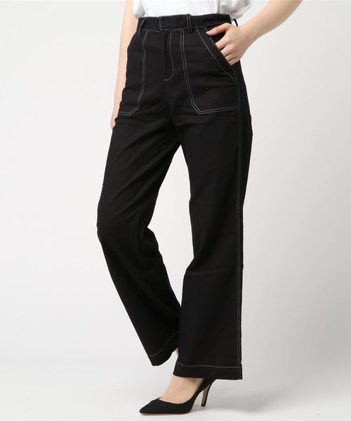 KOBE LETTUCE（コウベレタス）の「ベイカーポケットストレートワイドパンツ＊レディース/ボトムス[M2242]神戸レタス（その他パンツ・レディース・ベージュ/カーキ/ブラック・FREE）」の6枚目の写真