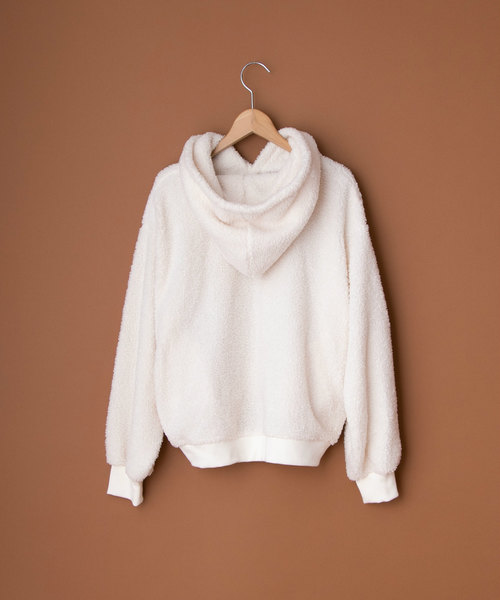 OLIVE des OLIVE（オリーブデオリーブ）の「ボア パーカー（パーカー・レディース・オフホワイト/キャメル/グレイッシュベージュ・FREE）」の12枚目の写真