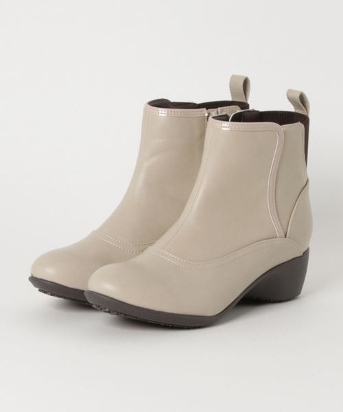 Piedi Nudi（ピエディヌーディ）の「ALL WEATHER / バックゴア 配色 レインブーツ（レインシューズ・レディース・ブラック/アイボリー/ダークグレー・LL/S/M/L）」の4枚目の写真