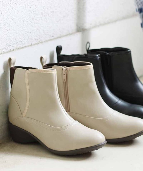 Piedi Nudi（ピエディヌーディ）の「ALL WEATHER / バックゴア 配色 レインブーツ（レインシューズ・レディース・ブラック/アイボリー/ダークグレー・LL/S/M/L）」の8枚目の写真