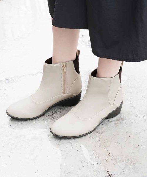 Piedi Nudi（ピエディヌーディ）の「ALL WEATHER / バックゴア 配色 レインブーツ（レインシューズ・レディース・ブラック/アイボリー/ダークグレー・LL/S/M/L）」の10枚目の写真