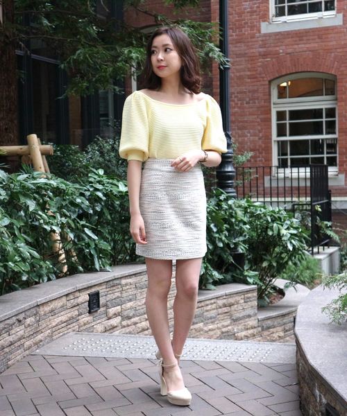 MIIA(ミーア)の「ツィード風台形スカート(スカート・レディース・ホワイト系その他/ブラック系その他/グレー系その他・S/M)」の13枚目の写真