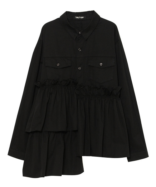 Candy Stripper（キャンディストリッパー）の「RANDOM FRILL シャツ（シャツ/ブラウス・レディース・ホワイト/ブラック/インディゴブルー・2）」の3枚目の写真