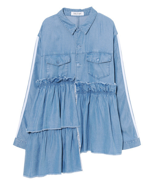 Candy Stripper（キャンディストリッパー）の「RANDOM FRILL シャツ（シャツ/ブラウス・レディース・ホワイト/ブラック/インディゴブルー・2）」の13枚目の写真