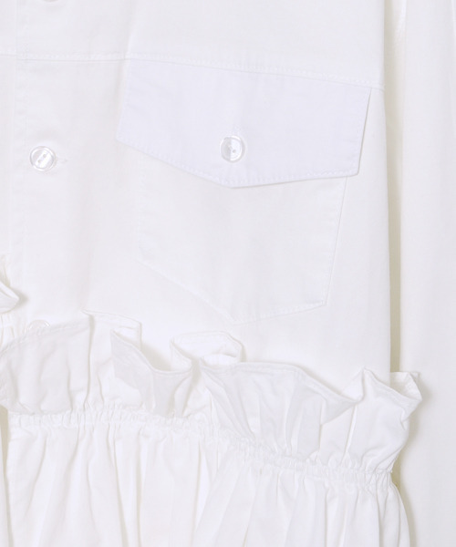 Candy Stripper（キャンディストリッパー）の「RANDOM FRILL シャツ（シャツ/ブラウス・レディース・ホワイト/ブラック/インディゴブルー・2）」の12枚目の写真