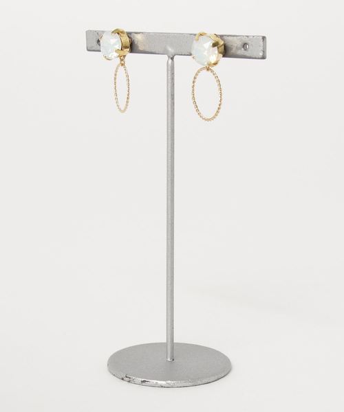 tone(トーン)の「【nocca】14kgf/jewelry ring pierce(ピアス(両耳用)・レディース・ホワイト/ブルー/ピンク・FREE)」の1枚目の写真