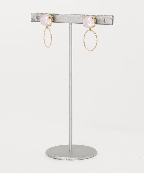 tone(トーン)の「【nocca】14kgf/jewelry ring pierce(ピアス(両耳用)・レディース・ホワイト/ブルー/ピンク・FREE)」の3枚目の写真