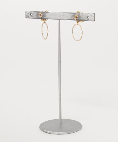 tone(トーン)の「【nocca】14kgf/jewelry ring pierce(ピアス(両耳用)・レディース・ホワイト/ブルー/ピンク・FREE)」の4枚目の写真