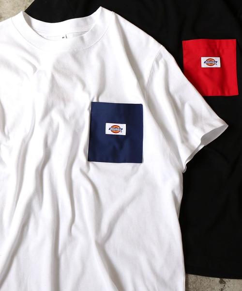 Dickies（ディッキーズ）の「【女性にも人気】Dickies(ディッキーズ)別注ポケットTシャツ19SS(一部WEB限定カラー)（Tシャツ/カットソー・メンズ・ケリー/ネイビー/パープル/その他1/ホワイト/その他4/その他7/ブラック/オリーブ/その他6/その他2/その他3/その他5/レッド/ダークグレー/ベージュ・X-LARGE/SMALL/LARGE/MEDIUM）」の10枚目の写真