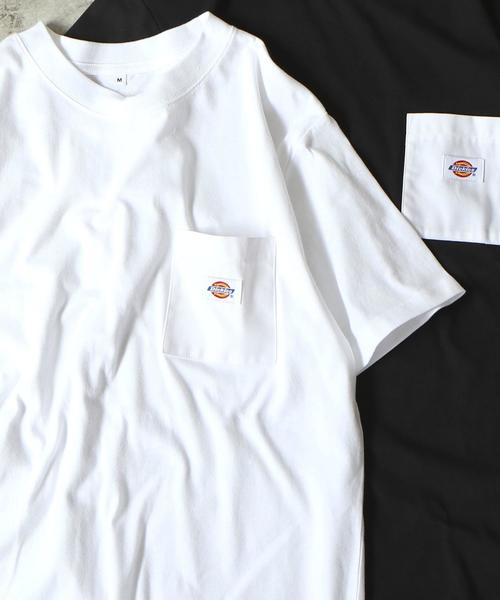 Dickies（ディッキーズ）の「【女性にも人気】Dickies(ディッキーズ)別注ポケットTシャツ19SS(一部WEB限定カラー)（Tシャツ/カットソー・メンズ・ケリー/ネイビー/パープル/その他1/ホワイト/その他4/その他7/ブラック/オリーブ/その他6/その他2/その他3/その他5/レッド/ダークグレー/ベージュ・X-LARGE/SMALL/LARGE/MEDIUM）」の11枚目の写真