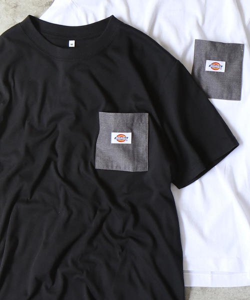 Dickies（ディッキーズ）の「【女性にも人気】Dickies(ディッキーズ)別注ポケットTシャツ19SS(一部WEB限定カラー)（Tシャツ/カットソー・メンズ・ケリー/ネイビー/パープル/その他1/ホワイト/その他4/その他7/ブラック/オリーブ/その他6/その他2/その他3/その他5/レッド/ダークグレー/ベージュ・X-LARGE/SMALL/LARGE/MEDIUM）」の15枚目の写真