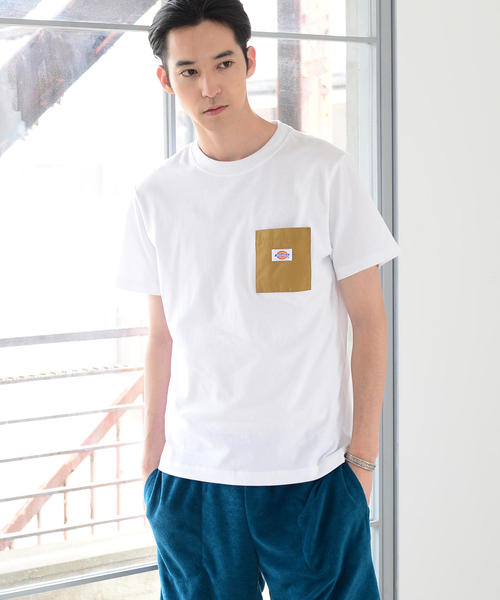 Dickies（ディッキーズ）の「【女性にも人気】Dickies(ディッキーズ)別注ポケットTシャツ19SS(一部WEB限定カラー)（Tシャツ/カットソー・メンズ・ケリー/ネイビー/パープル/その他1/ホワイト/その他4/その他7/ブラック/オリーブ/その他6/その他2/その他3/その他5/レッド/ダークグレー/ベージュ・X-LARGE/SMALL/LARGE/MEDIUM）」の20枚目の写真