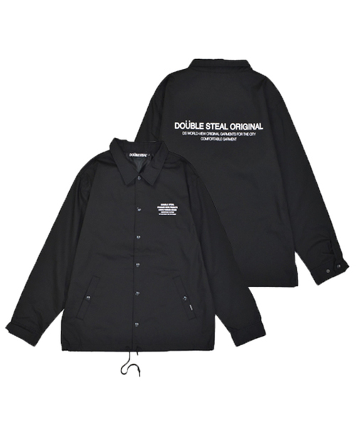 DOUBLE STEAL（ダブルスティール）の「Typography Coach JKT（ナイロンジャケット・メンズ・ブラック/ベージュ・M/L/XL）」の2枚目の写真