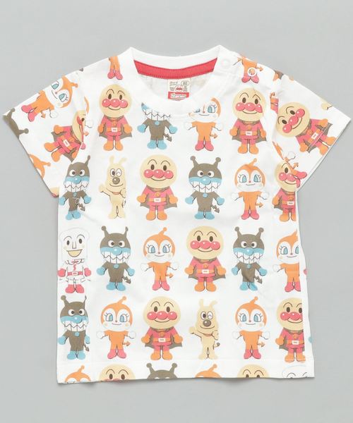 ANPANMAN KIDS COLLECTION(アンパンマンキッズコレクション)の「【アンパンマン】アート総柄Tシャツ(Tシャツ/カットソー)」|オフホワイト
