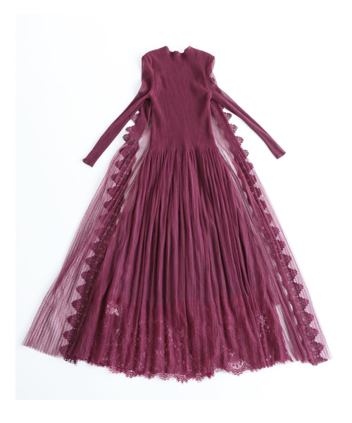 cawaii（カワイイ）の「動く度揺らめく美レース。アコーディオンプリーツワンピース（ワンピース・レディース・レッド・FREE）」の17枚目の写真