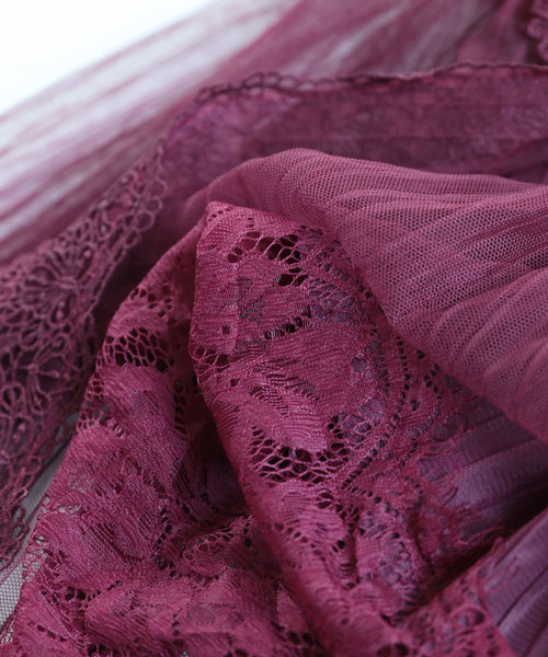 cawaii（カワイイ）の「動く度揺らめく美レース。アコーディオンプリーツワンピース（ワンピース・レディース・レッド・FREE）」の16枚目の写真