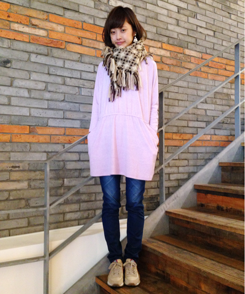 Kastane（カスタネ）の「起毛カットワンピース（ワンピース・レディース・アイボリー/グレー/ラベンダー/ミント・FREE）」の15枚目の写真