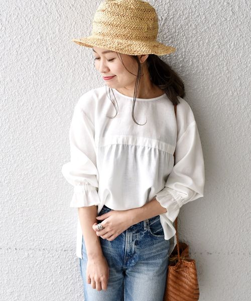 SHIPS for women - 未使用 liflattie ships:リネンドットシャーリング7/Sブラウス SHIPS - 未使用 liflattie ships:リネンドットシャーリング7/S